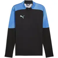 Puma Funktionsskjorte 'IndividualFinal' blå / pastelblå / lysegrøn / sort