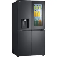 LG GMG960EVJE - Køleskab/fryser - frans dør-bundfryser med vanddispenser, isdispenser - Wi-Fi - bredde: 91.4 cm - dybde: 72.9 cm - højde: 179.2 cm - 638 liter - Klasse E - essens sort stål
