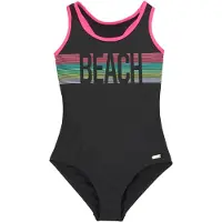 Bench Badedragt turkis / neongul / pink / sort