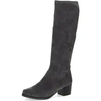 Caprice Boots, grey, made of Textiles with Block heel, Size 37