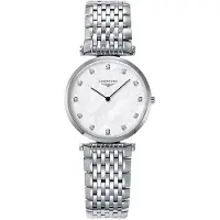 Longines Dameur L4.512.4.87.6 Grande Classique Hvid/Stål Ø29 mm
