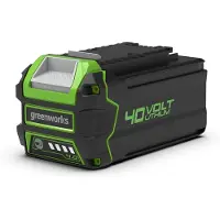 Greenworks G40B4, Batteri, Lithium-Ion (Li-Ion), 4 At, 40 V, , Sort, Grøn