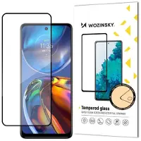 Wozinsky Super Holdbar Fuldlim Hærdet Glas Skærmbeskytter med Ramme Etuivenlig Motorola Moto E32 Sort