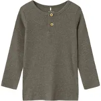 Name it Ribstrikket Knappet Top Med Lange Ærmer