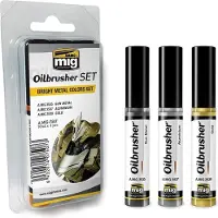 Vallejo Ammo: Oilbrusher Set - Bright Metal Colors Set