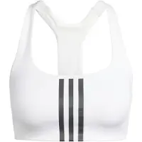 Adidas Sports Bh Powerimpact Medium Support 3-stripes - Hvid Kvinde, størrelse L C-D