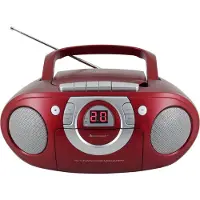 Soundmaster SCD5100RO, Afspiller, CD, CD-R, CD-RW, Grå, Rød, Knapper, 3,5 mm, Vekselstrøm
