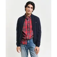 Gant Ganttil mænd. 87214 Cardigan i meget fin fåreuld med marineblå lynlås (XXL), Casual, Bomuld