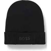 BOSS Hue i bomuldsblanding med gummitrykt logo