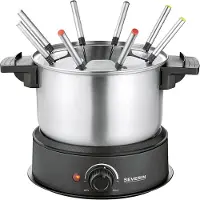 Severin FO 2470 - Fonduegryde - 1.4 liter - 1.5 kW - sort/rustfrit stål