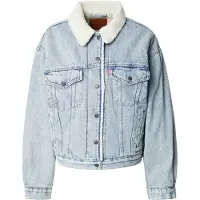 Levi's Levi'stil kvinder. A4435-0010 Jakke 90S Sherpa blå (S), Casual, Bomuld, Denim