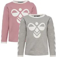 Hummel Shirts stone / pink / hvid
