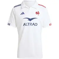 Adidas Herre FFR Frankrig Rugby 24/25 Udebanetrøje Hvid