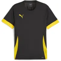 Puma Trænings T-Shirt teamGOAL - Sort/Gul, størrelse Large