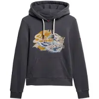 Superdry Superdrytil kvinder. W2012146A Sweatshirt Tokyo Vl Graphic grå (S), Casual, Bomuld