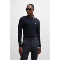 BOSS BOSStil mænd. 50525153 Polo Plisy 2 marineblå (3XL), Casual, Bomuld, Lange ærmer