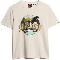 Superdry Superdrytil kvinder. W1011519A Rejse-souvenir T-shirt beige (XS), Casual, Bomuld, Korte ærmer