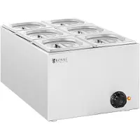 Royal Catering Bain-marie elektrinis šildytuvas 6 x GN 1/6 640 W