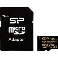 Silicon Power Microsdxc High Endurance 128gb V30 Sd-kort Med Adapter