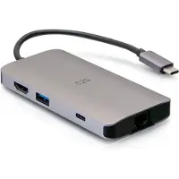 C2G USB-C Mini Dock with HDMI, 2x USB-A, Ethernet, SD Card Reader, and USB-C Power Delivery up to 100W - 4K 30Hz - Dockingstation - USB-C / Thunderbolt 3 - HDMI - 1GbE