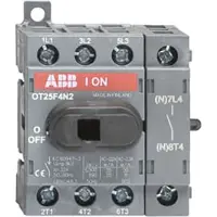 ABB OT25F4N2, Drejekontakt, 4P, Ledningsført, Grafit, IP20, 0,75 - 10 mm²