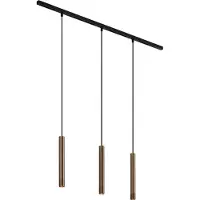 QAZQA Moderne skinnesystem med 3 pendler bronze 1-faset - Slimline Keno