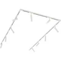 QAZQA Moderne skinnesystem med 10 spots hvide 1-faset - Slimline Uzzy