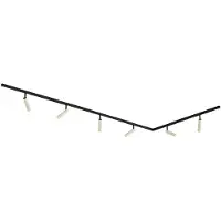 QAZQA Moderne skinnesystem med 6 beige og sorte spotlights 1-faset - Slimline Uzzy