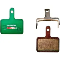 Swissstop diskinių stabdžių kaladėlės, 15 C, Shimano Deore, Kevlaro keramika, žalvaris, derva, kompozitas, plienas, 1 komplektas (2 kaladėlės)
