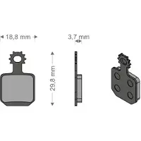 Brenta Ciclo Mt5/mt7 Magura (4 Pezzi) Sintrede Bremseklodser