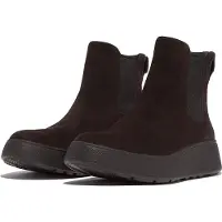 FitFlop Fitfloptil kvinder. FK3-167 Mørkebrune F-Mode ankelstøvler i læder (38), Fast, 1-3 cm, Ingen, Casual, Ruskind