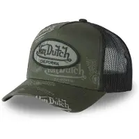 Von Dutch Hætte 'Gorra verde logos cafe01 trucker cap' mørkegrøn
