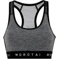 MOROTAI Sports-BH 'Athletic' grå-meleret / sort / hvid