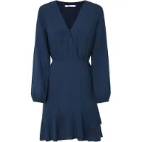 Pepe Jeans Pepe Jeanstil kvinder. PL953610 Kendall navy kjole (XS), Casual, Viscose, Lange ærmer, Blå