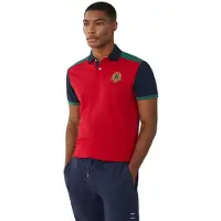 Hackett Londontil mænd. HM563263 Heritage Polo Multi rød (S), Casual, Bomuld, Korte ærmer