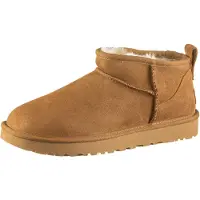 Ugg UGGtil kvinder. 1116109 Classic Ultra Mini læder ankelstøvler brun (40), Fast, Casual