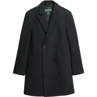Superdry Superdrytil mænd. M5011885A Merchant Town Coat sort (L), Casual, Bomuld