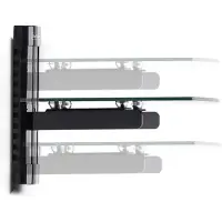 StarTech.com Startech Floating Wall-Mounted AV Shelf, Adjustable Height Shelf For Under TV, Organize A/V Equipment On Black Tempered Glass Shelf - Hylde - for aud