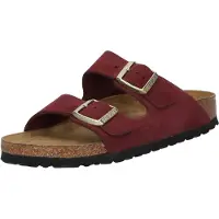 Birkenstock Pantoletter 'Arizona' mørkebrun / vinrød