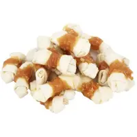 Brekz Rawhide Dog Chews - knudeben oksehud med kylling (7,5 cm)