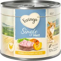 Feringa Økonomipakke: 12 x 200 g Single Meat Menu - Kylling, Græskar & Katteurt