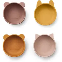 Liewood Skåle - Silikone - Iggy - 4-pak - Rose Mix - - OneSize - Skål