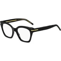 BOSS Stel til briller med styrke fremstillet af sort acetat med guldfarvet metal
