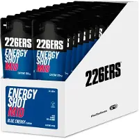 226ers Shot Mid125mg Caff Engangsdosisboks Til Energidrik Blå Energi 60ml 24 Enheder