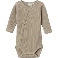 Name it Slå-om Body l/æ - NbnWaffe - Noos - Pure Cashmere - - 74 - Body L/Æ