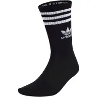 Adidas Socks 3 Stripes Crew 6 Pairs - Black, størrelse 46-48