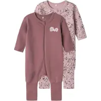 Name it Natdragt - Noos - NbfNightsuit - 2-pak - Grape Shake - - 4 år (104) - Natdragt