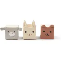 Kids Concept Bamser - 3 Stk. - 9x9 cm - Play Cubes Textile - - OneSize - Bamse