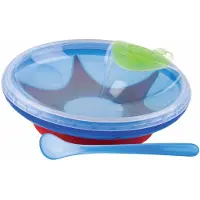 Nuby Varmeskål m. Ske - Blå - - OneSize - Skål