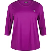 ACTIVE By Zizzi Funktionsbluse lilla / sort